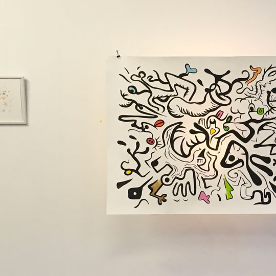 Peinture sur papier. 100 x 140 cm