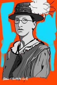 Illustration de la série *Femmes Prix Nobel* par Denis Tcheskiss