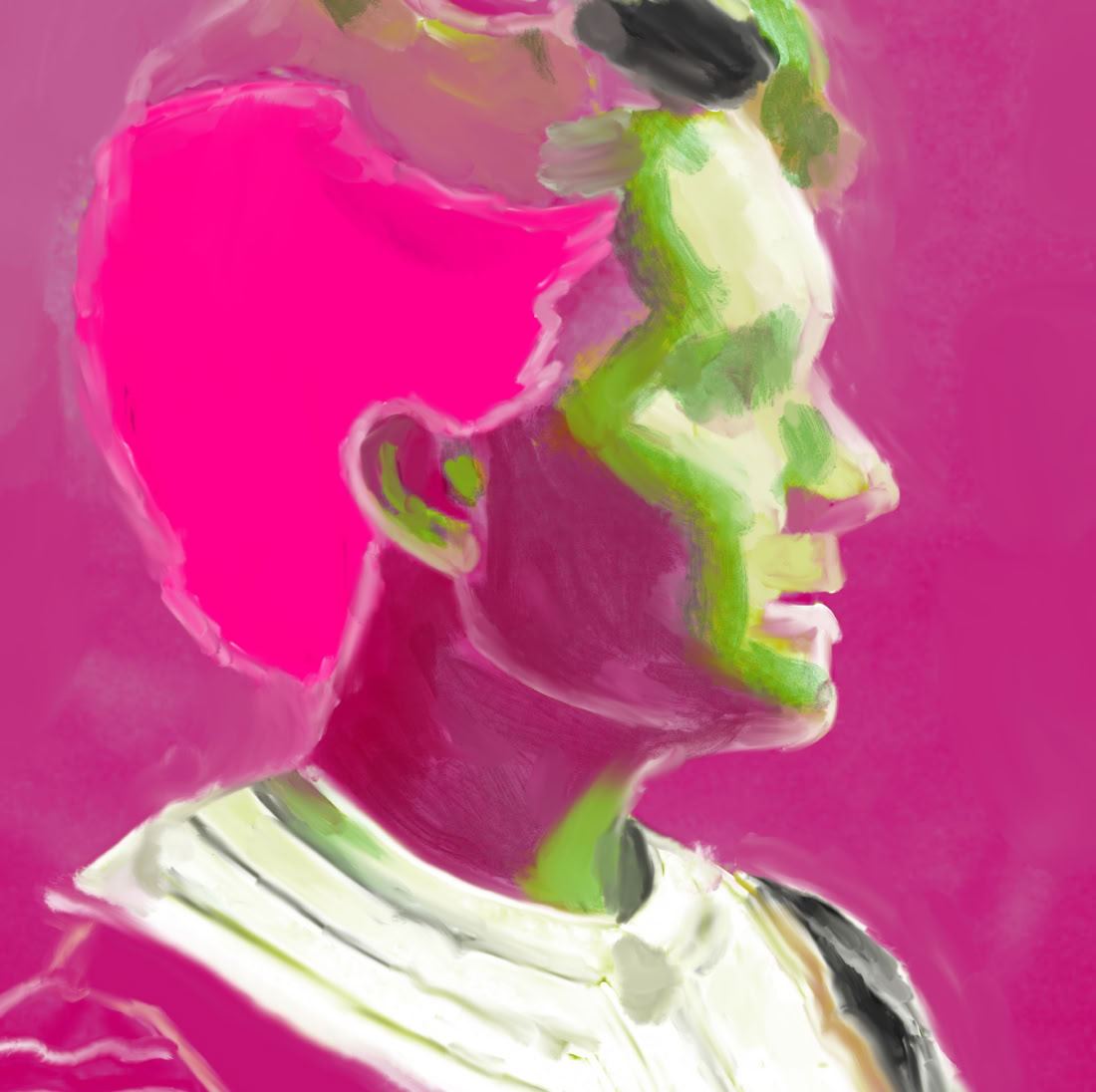 Portraits de femes lauréates du prix Nobel. Aquarelle miniature au format Art Trading Card, photographié et agrandi par impression sur papier aquarelle en grand format. Exposition à la Galerie de l'Atelier Tcheskiss (2018)