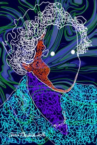 Illustration de la série *Femmes Prix Nobel* par Denis Tcheskiss