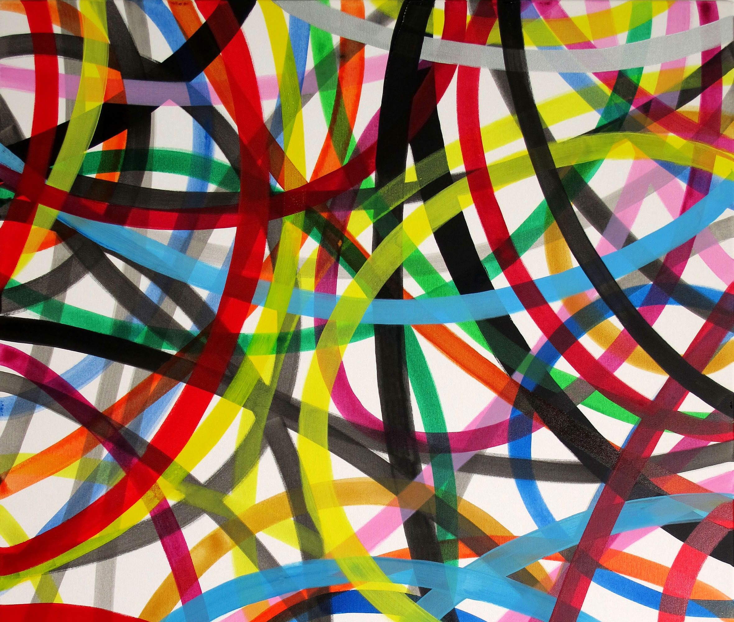 Élastic de Denis Tcheskiss. Peinture acrylique 100 x 140 cm