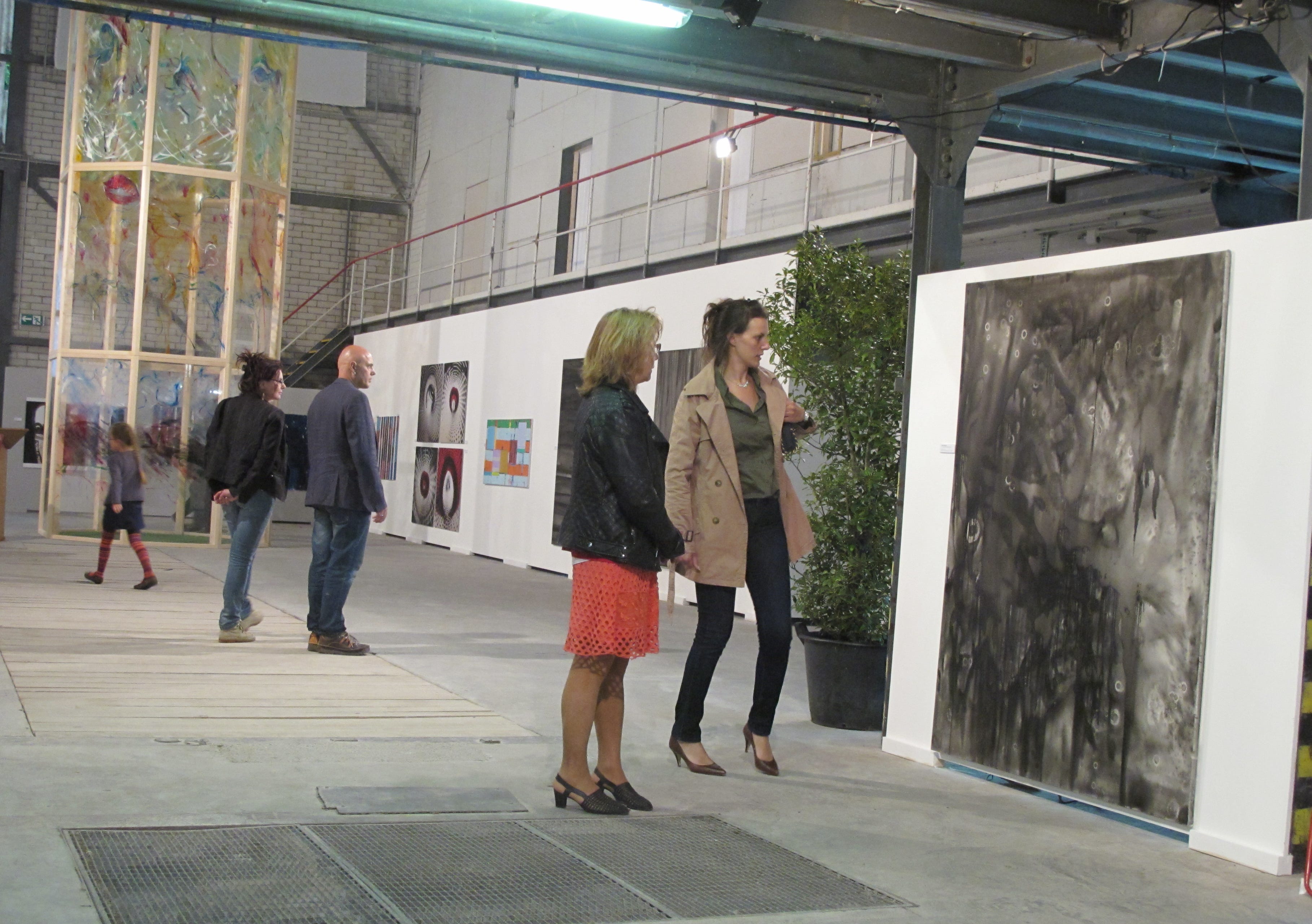 Tableau 'Black' de Denis Tcheskiss, 2014, acrylique 160x190 cm, Visarte Jura Biennale 2014