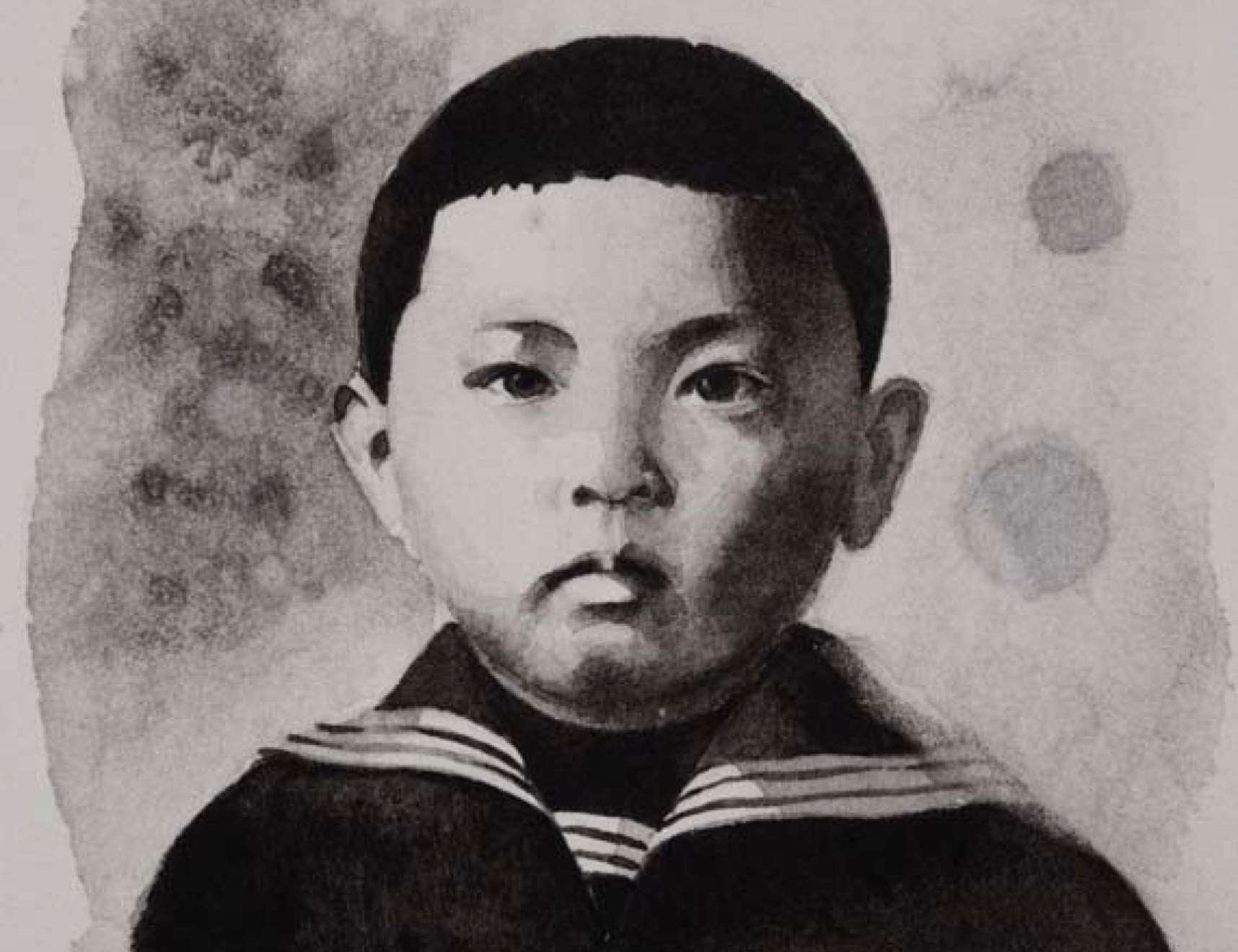 Portraits de personnalité à l'âge de l'enfance. Aquarelle miniature au format Art Trading Card, photographié et agrandi par impression sur papier aquarelle en grand format. Exposition à la Galerie de l'Artsenal (2018)