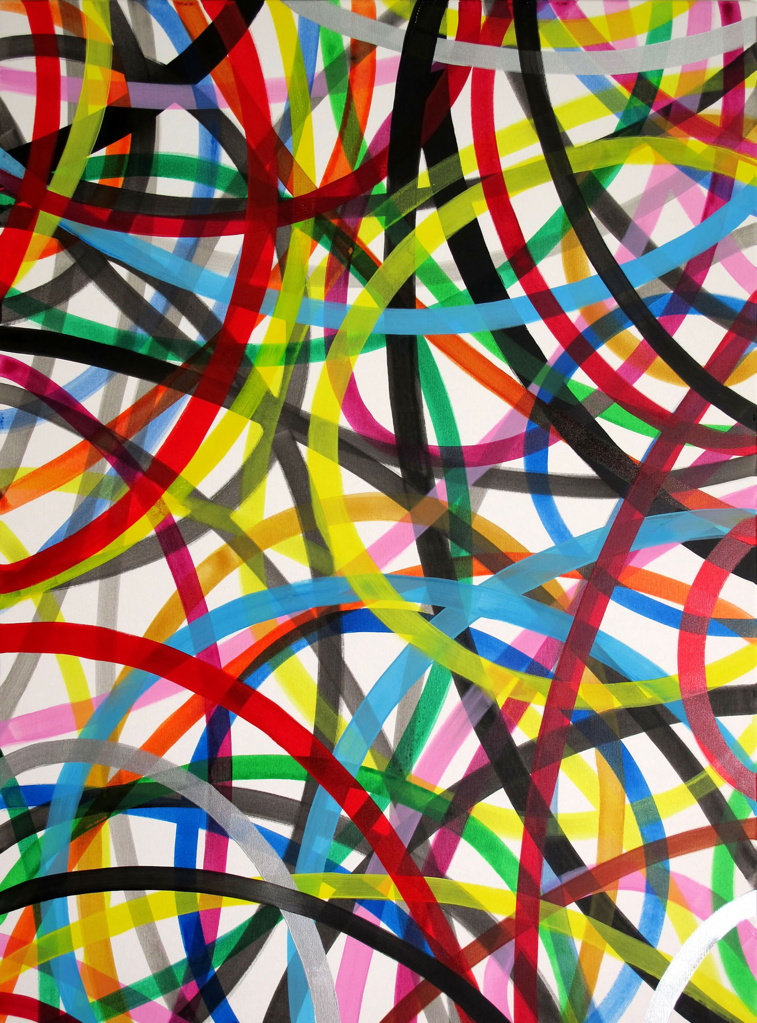 Élastic de Denis Tcheskiss. Peinture acrylique 100 x 140 cm