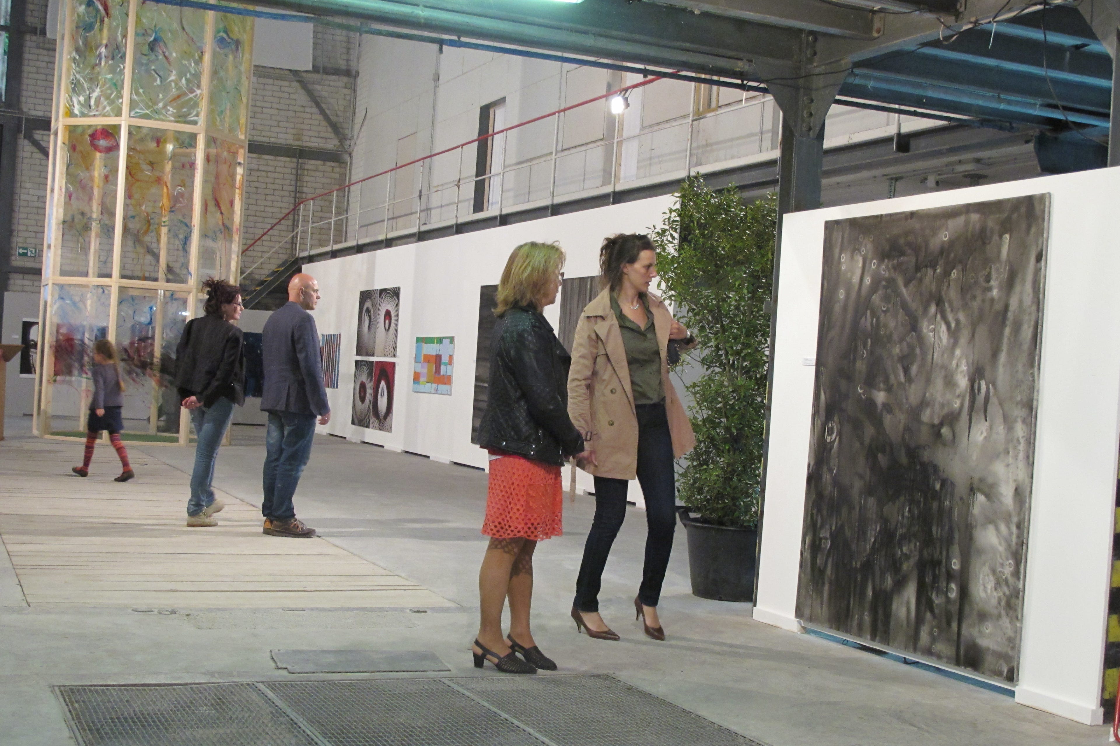 Tableau 'Black' de Denis Tcheskiss, 2014, acrylique 160x190 cm, Visarte Jura Biennale 2014