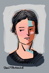 Illustration de la série *Femmes Prix Nobel* par Denis Tcheskiss