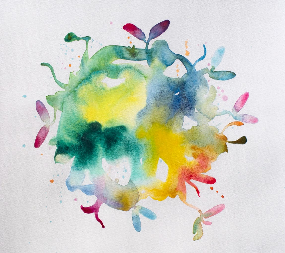 Aquarelle. 25 x 25 cm