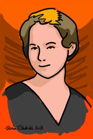 Illustration de la série *Femmes Prix Nobel* par Denis Tcheskiss