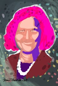 Illustration de la série *Femmes Prix Nobel* par Denis Tcheskiss