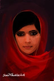 Illustration de la série *Femmes Prix Nobel* par Denis Tcheskiss