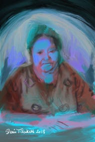 Illustration de la série *Femmes Prix Nobel* par Denis Tcheskiss